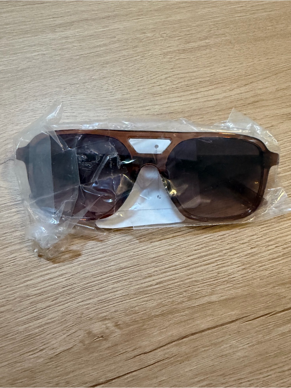 PacSun Brown Square Frame Sunglasses with Dark Lenses